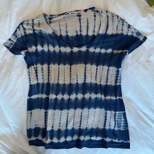 Gerard darel Navy Blue Tie-Dye Women's Top size small